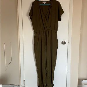 Olive colored jumpsuit